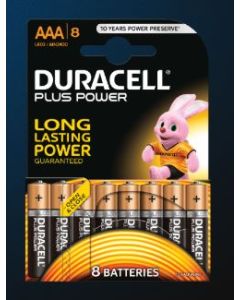 PAQUETE 8 PILAS DURACELL PLUS AAA (LR03) B8