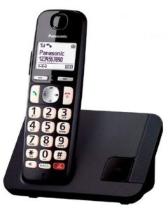 TELEFONO PANASONIC KX-TGE250SPB NEGRO DECT TECLAS GRANDES