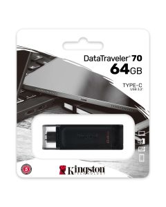 MEMORIA USB-C KINGSTON 3.2 64GB DT70 BLACK (DT70/64) 