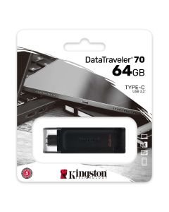 MEMORIA USB-C KINGSTON 3.2 64GB DT70 BLACK (DT70/64) 