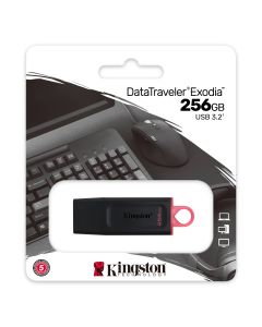MEMORIA USB KINGSTON 3.2 DT EXODIA 256GB NEG./AM. (DTX/256) 