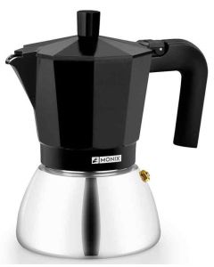 CAFETERA MONIX INDUCTION INOX NEGRA 6T (M863006)
