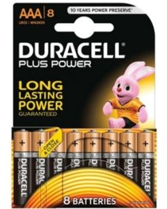 PAQUETE 8 PILAS DURACELL PLUS AAA PBA (LR03) B8