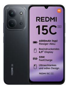 TELEFONO XIAOMI 15C 5G 6,90”HD+ NFC 33W 120Hz  4/128GB BLACK